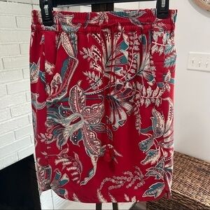 Ann Taylor LOFT NWT Floral Print Elastic Waist Washable Skirt NWT Size XS